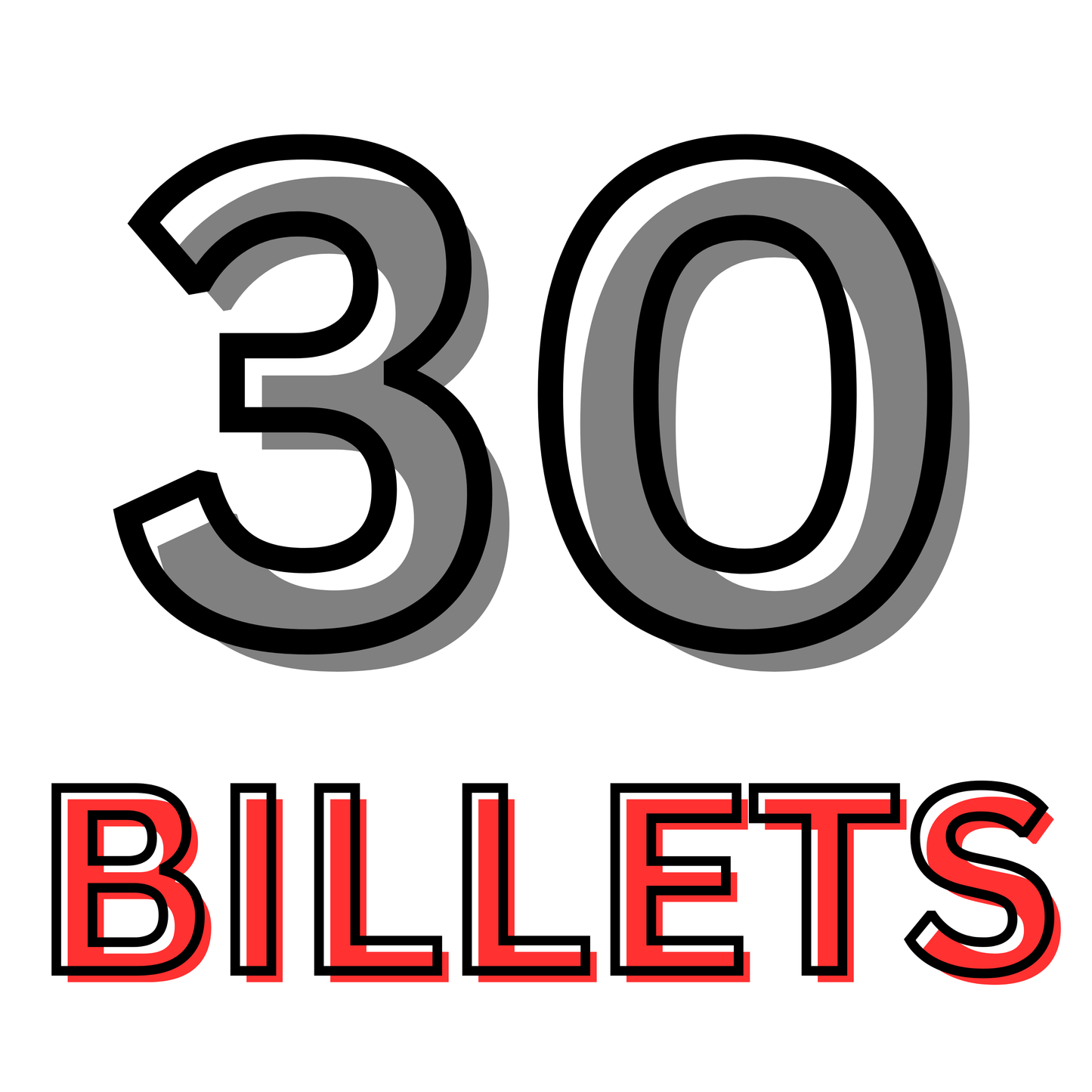 Pack maximum : 30 Billets